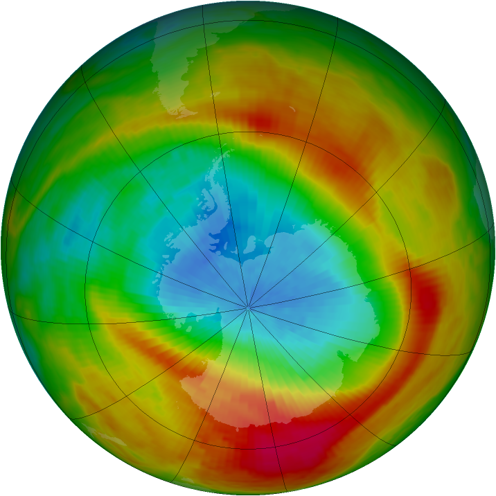 Antarctic ozone map for 08 October 1979